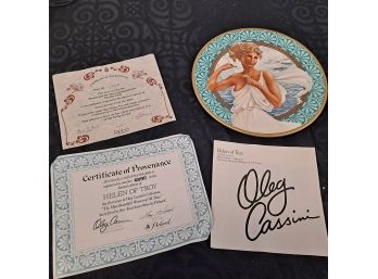 Helen Of Troy Collector's Plate