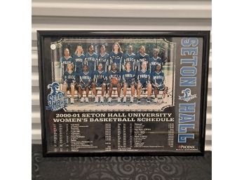 Signed 2000-01 Seton Hall University Women's Basketball Poster