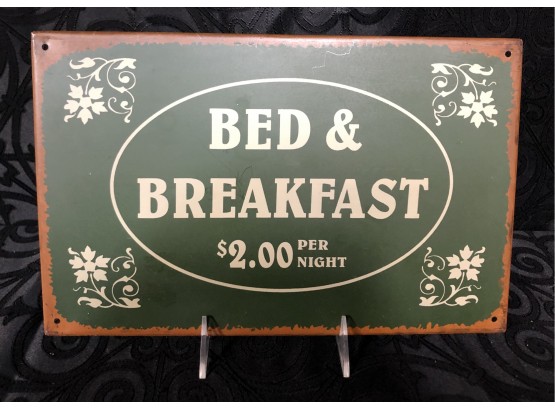 Bed & Breakfast Metal Sign