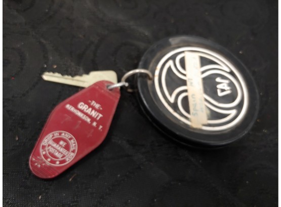 Vintage Hotel Key And Key Chains
