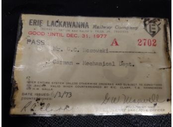 Vintage Erie Lackawanna Railway Pass