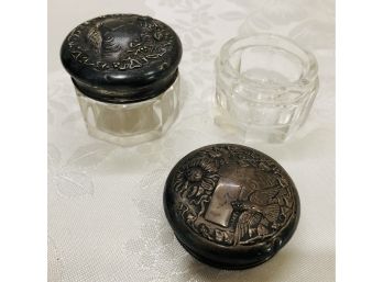 Vintage Sterling Silver Vanity Jars (19.9 Grams)