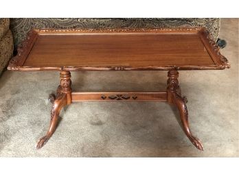 Antique Coffee Table & Glass Top