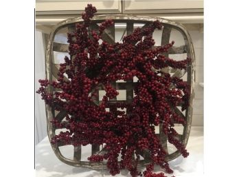 Country Wall Wreath Basket