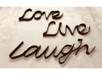 3 Piece Live Love Laugh Wrought Iron Wall Accents