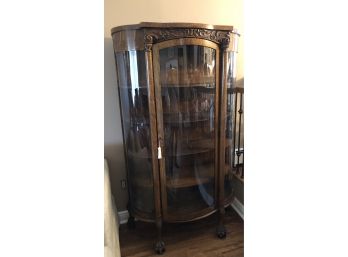 Beautiful Antique Claw Foot Curio Cabinet