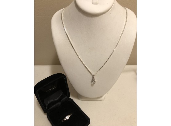 Sterling Silver Ring & Necklace (6.9 Grams)
