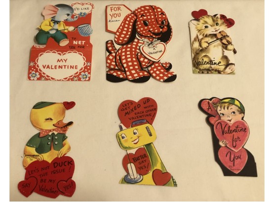 Vintage 1950s Valentines Day Cards Lot 2
