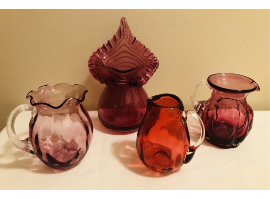 Vintage Cranberry Glass Collection