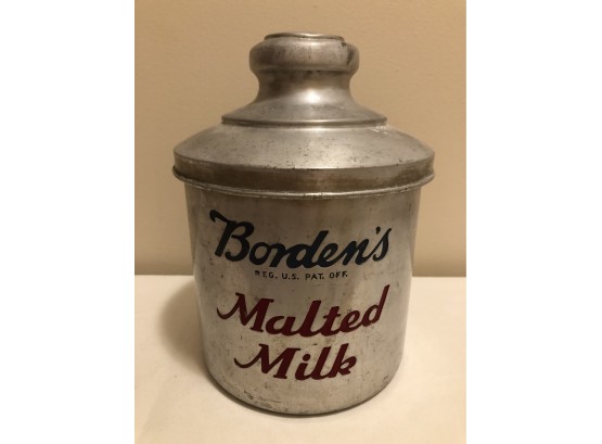 Vintage Bordens Malted Milk Canister