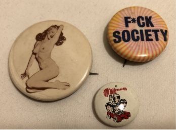 Vintage Novelty Button Pins