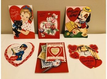 Vintage 1950/60s Valentines Day Cards Lot 4