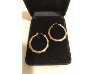 14K Gold Hoop Earrings (1.7 Grams)