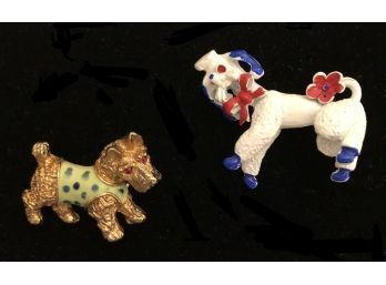 Vintage Puppy Brooches