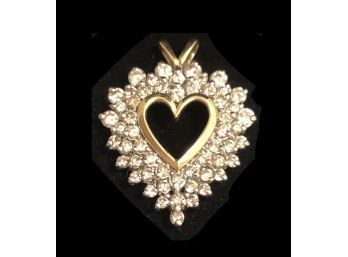 10K Gold Diamond Heart Pendant (5.3 Grams)