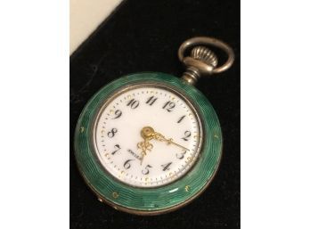 Vintage Enamel Timepiece (Swiss) - MINT CONDITION!