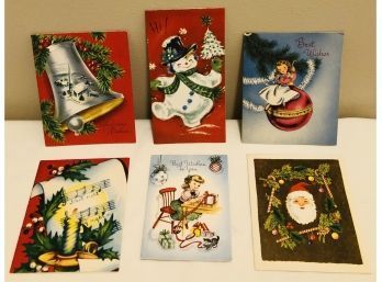 Vintage 1950s Christmas Cards Lot 4
