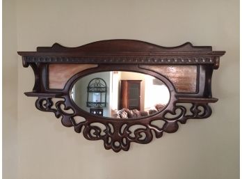 Wall Mantle With Mirror