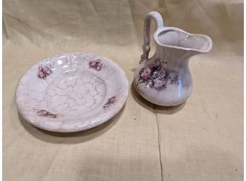 Antique Athena Plate & Creamer - Made In USA