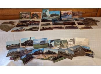 Vintage Train Postcards Lot 154
