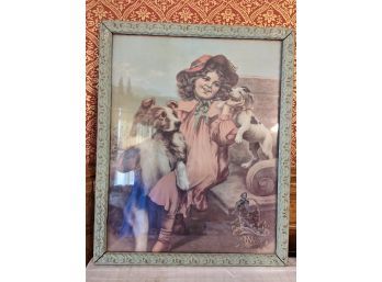 Vintage Picture Of Woman And Dogs