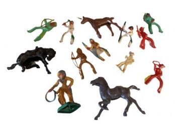Vintage Toy People And Animals