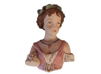 Antique Wall Hanging Bust Of Woman