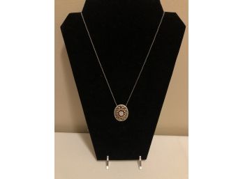 Sterling Silver CZ Necklace (8.5 Grams)