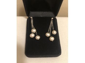 Honora Sterling Silver Pearl Earrings (4.9 Grams)