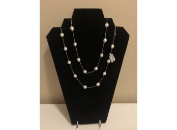 Asian Sterling Silver Pearl Necklace (38.0 Grams)
