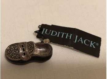 Judith Jack Designer Sterling Silver Loafer Brooch (7.7 Grams)