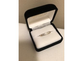 14K Gold CZ Band Ring (1.9 Grams)