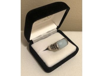 Sterling Silver Jadeite Ring (10.0 Grams)