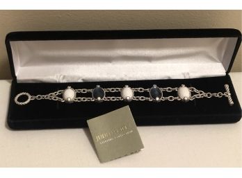 Judith Ripka Designer Sterling Silver Quartz Bracelet (26.7 Grams)