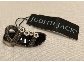 Judith Jack Designer Sterling Silver Sandal Brooch (6.8 Grams)