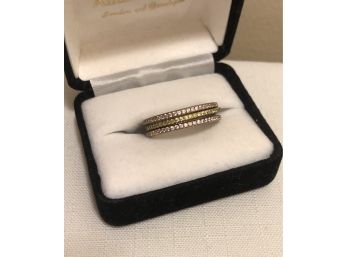 Sterling Silver Stacking CZ Band Set (4.9 Grams)