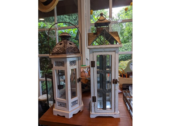 Pair Of Decorative Tea Light Holders