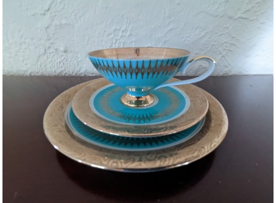 Blue Vintage Tea Cup & Saucer