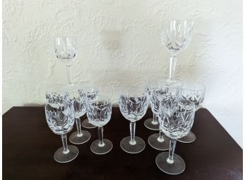 Mikasa Crystal Water And Wine Glasses