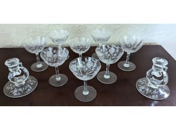 Vintage Glassware & Candleholders
