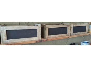 Three Crates With Chalkboard On One Side - Lot 2