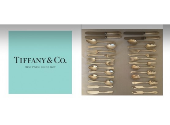 Vintage Authentic Tiffany & Co Flatware Set (1,350 Grams)