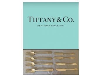 Vintage Authentic Tiffany & Co Cocktail Forks & Knives (297 Grams)