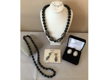 Vintage Onyx, Crystal, Marble & Granite Jewelry Collection
