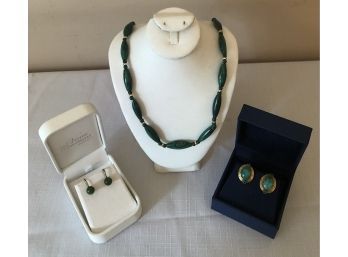 Vintage Malachite, Jade & Stone Jewelry Collection