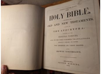 Two Antique Books - (holy Bible - 1854) And A Book Of Psalms
