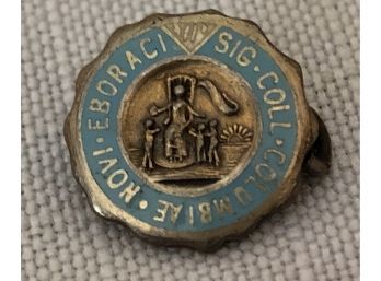 Vintage CMR Sterling Silver Seal Of Columbia University Pin (1.4 Grams)