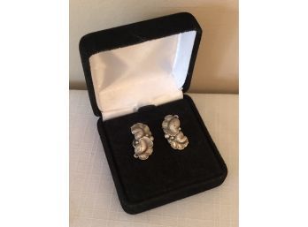 Vintage Georg Jensen Sterling Silver Earrings (8.7 Grams)