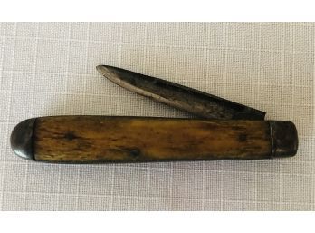 Vintage Carved Bone Pocket Knife
