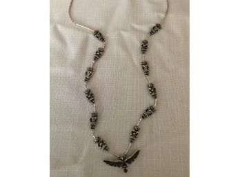 Vintage Native American Silver Kachina Necklace (30.8 Grams)